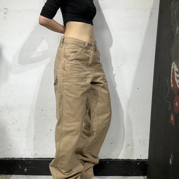리바이스 베이지 워크웨어 더블니 워크 카펜터 데님 팬츠