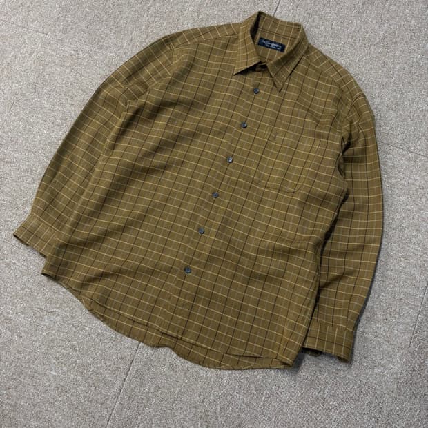  YSL 입생로랑 체크셔츠