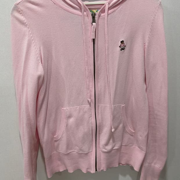 티니위니 딸기우유 연핑크 니트 후드집업 