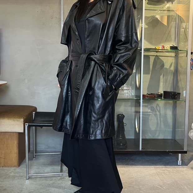 Josephine leather coat
