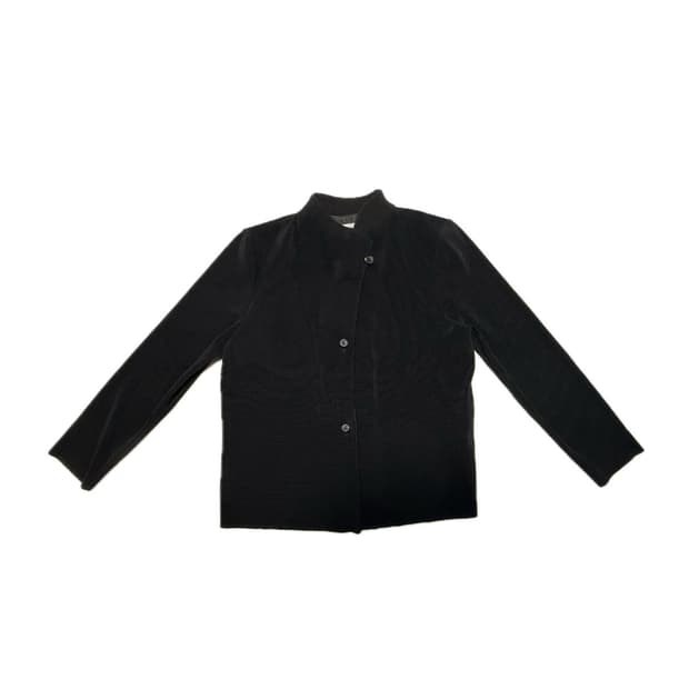 비대칭 차이나 카라 블라우스