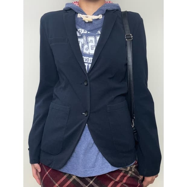 빈티지 네이비 블레이저 자켓