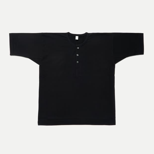 타이가 타카하시 LOT 613 헨리넥 티셔츠 블랙 42사이즈