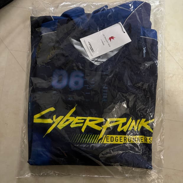 새상품(L)사이버펑크 엣지러너 나이트시티 메쉬 저지