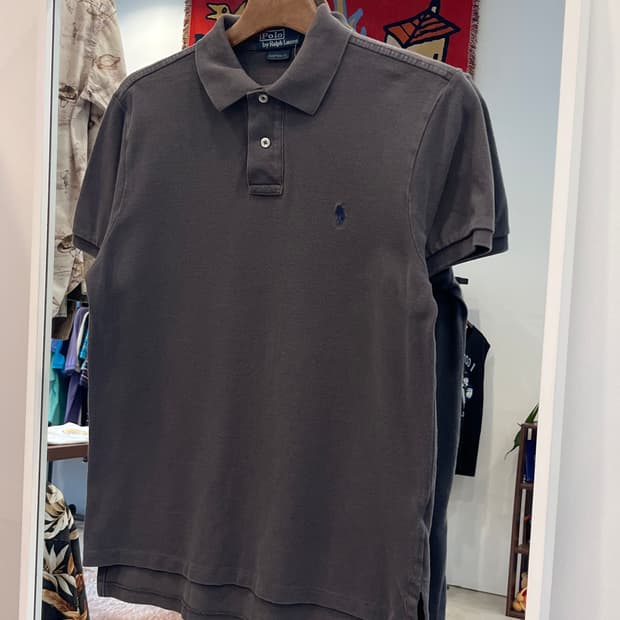 Polo RL 폴로 랄프로렌 카라티 pk 반팔 티셔츠 (charcoal)