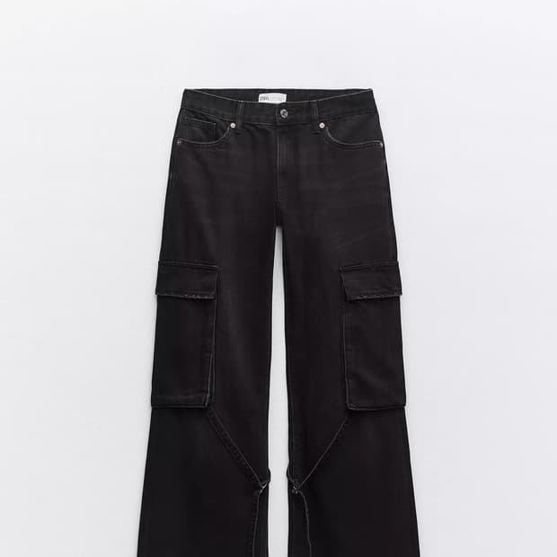 ZARA 자라 미드라이즈 midrise trf cargo jeans