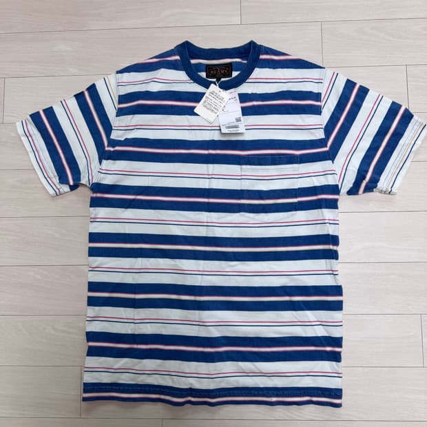 빔즈플러스 스트라이프 반팔티셔츠  (택달린 새상품 미개봉)