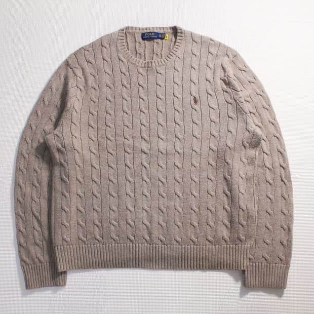 Polo 폴로 랄프로렌 베이지 케이블 니트 