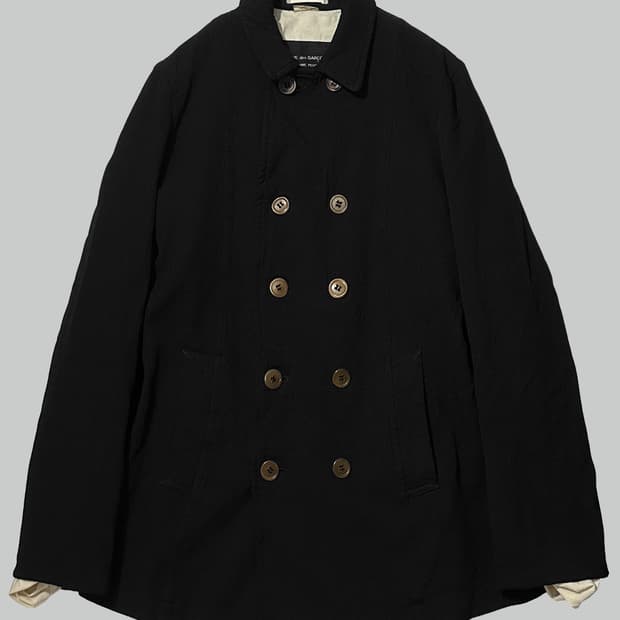 꼼데가르송 옴므 플러스 축융 폴리 피코트