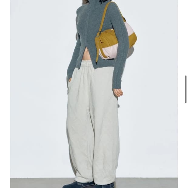 스컬프터 부클 니트 집업 (그레이)