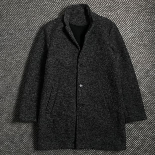 빈티지 트위드 오버핏 싱글 발마칸 코트o 4783