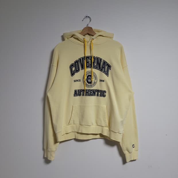 (L) COVERNAT 커버낫 옐로우 후드티