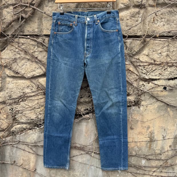 90s 리바이스 빈티지 501 워싱 데님 팬츠 31