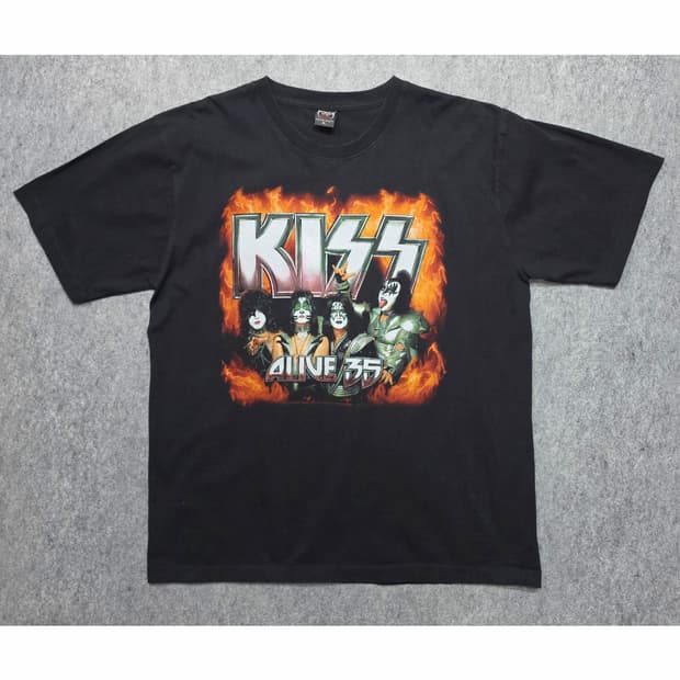 Rockvolution 락볼루션 kiss 락밴드 락티 반팔티 XL