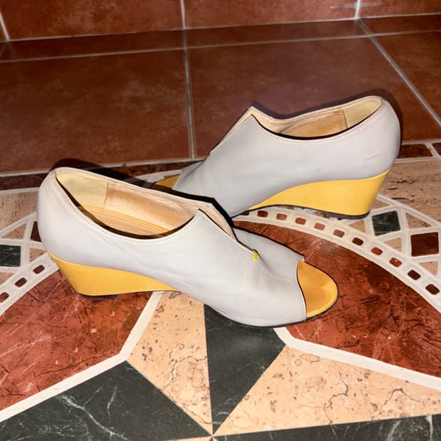 빈티지 웨지힐 토오픈 구두