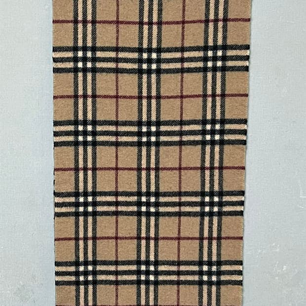 버버리 램스울 롱 목도리 머플러 체크 상태좋음 시그니쳐 