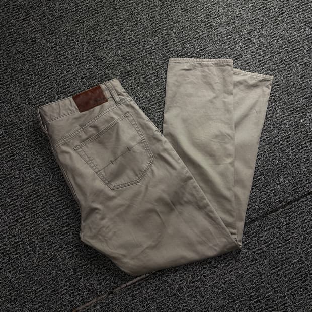 폴로 랄프로렌 포니 가죽 패치로고 아메카지 치노 팬츠 1567