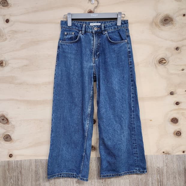 580) 자라 ZARA 여성 7부 데님