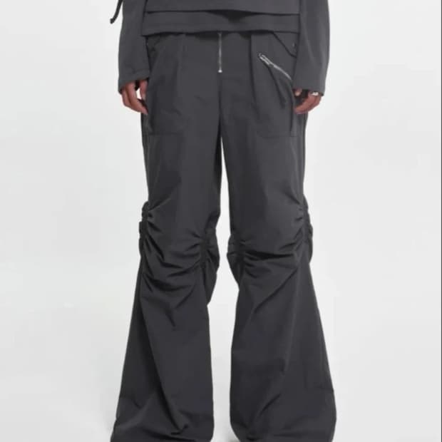 나체 ZIP DETAIL PANTS 차콜 새상품
