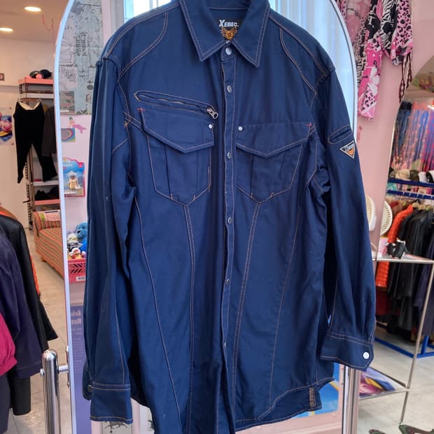 TWISTAS 네이비 버튼 자켓