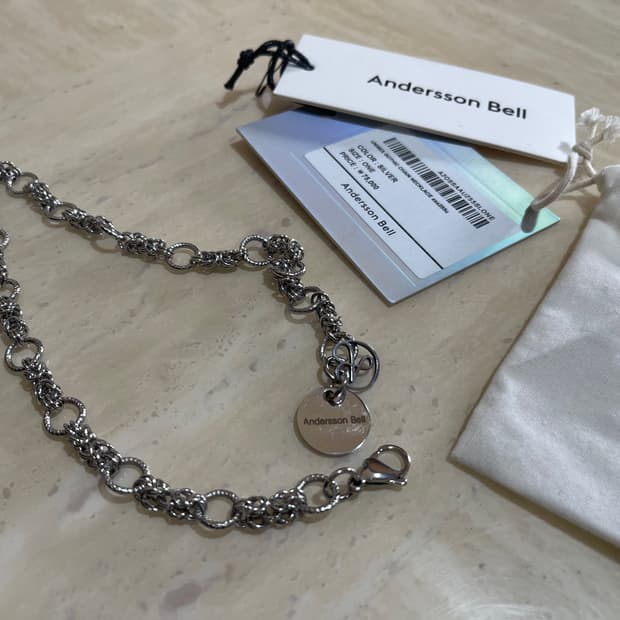 앤더슨벨 고딕체인 목걸이 써지컬스틸
