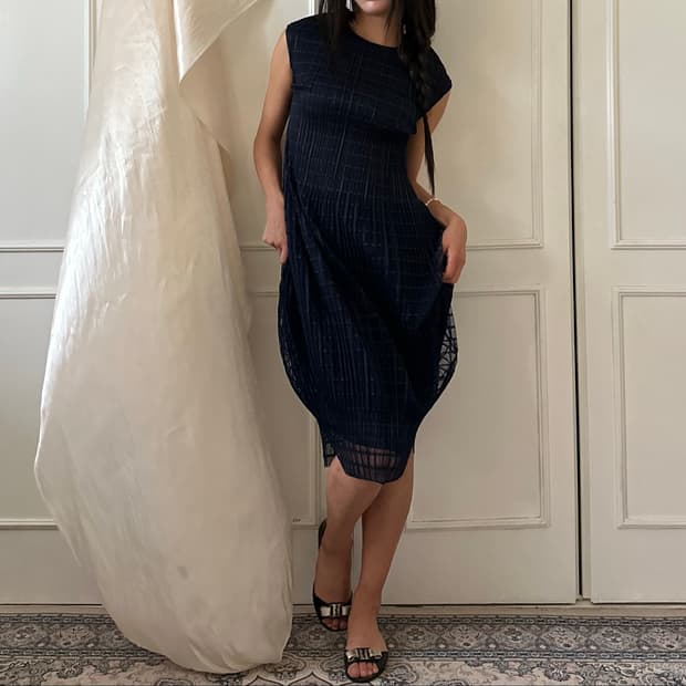 Pleated bubble balloon Dress