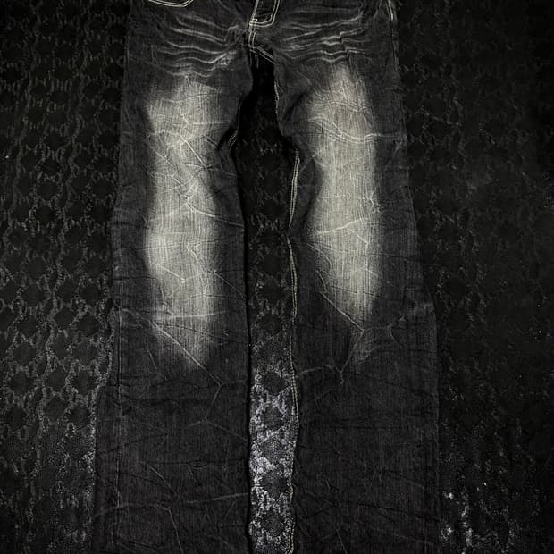 “AVAIL” Y2K Crack Washing Pants