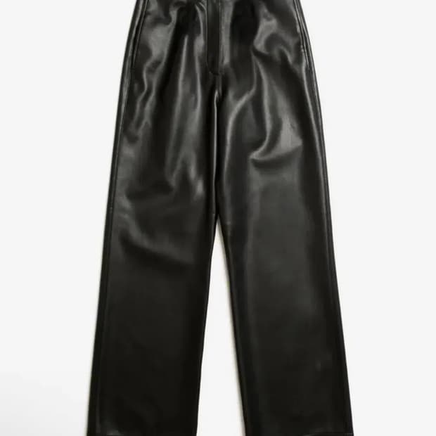 스페로네 플로우 라인 레더 팬츠 블랙 바지 XL