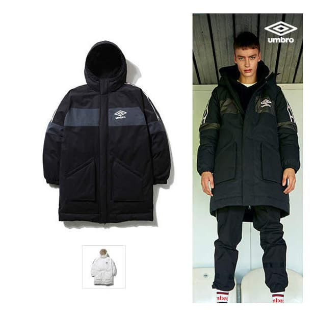 엄브로 BRITISH MADE TAILORING 스트랩 미드 다운 점퍼