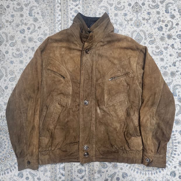 90s GILBERTO 리얼 레더 스웨이드자켓 48사이즈