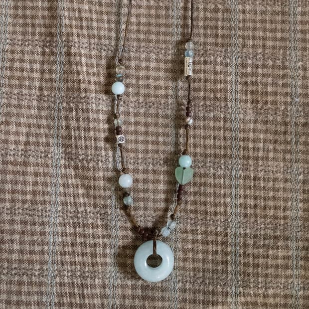 mint donut necklace 민트 도넛 핸드메이드 목걸이