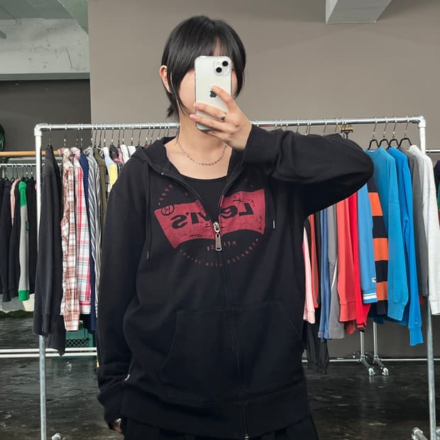 리바이스 빅로고 후드집업