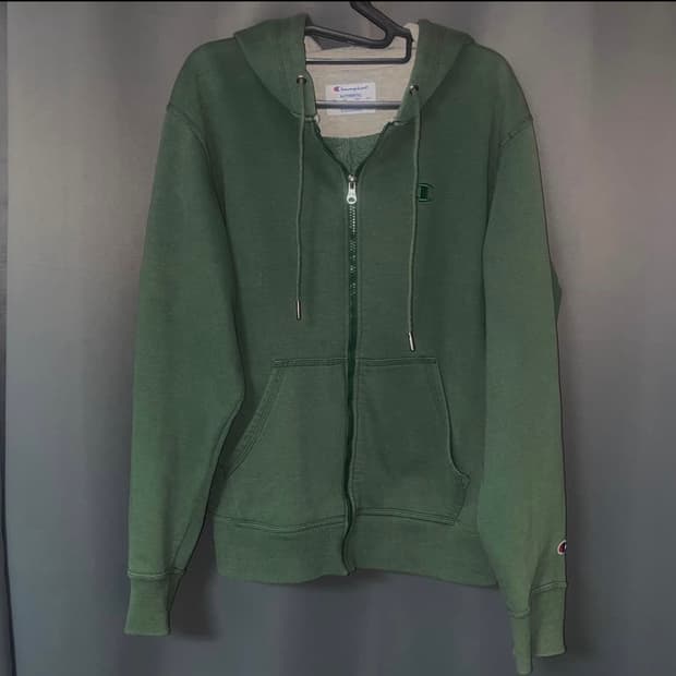 챔피온 후드집업 다크그린
