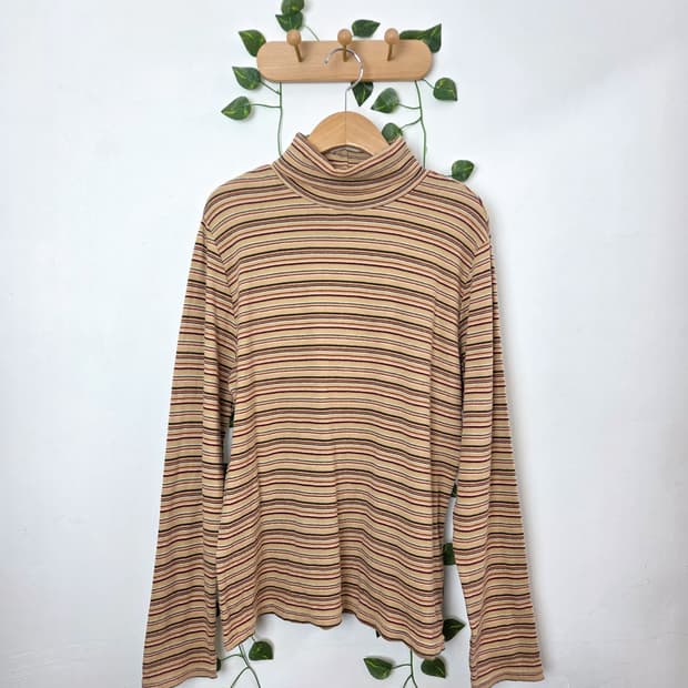 스트라이프 목폴라 슬리브