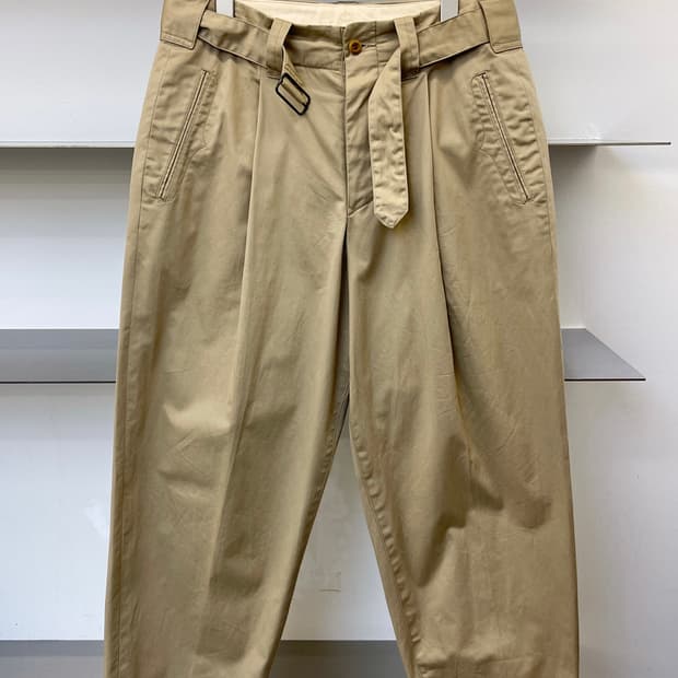 하버색 C/L 트윌 와이드 팬츠