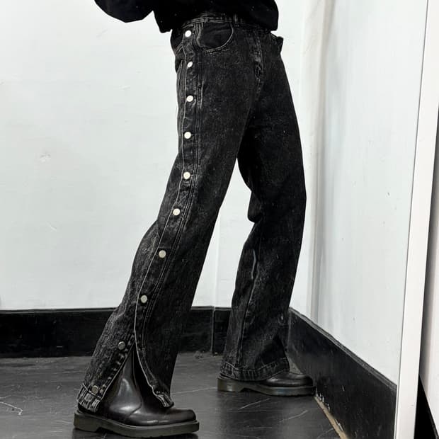 TKPA 사이드스냅 웨스턴 데님 팬츠