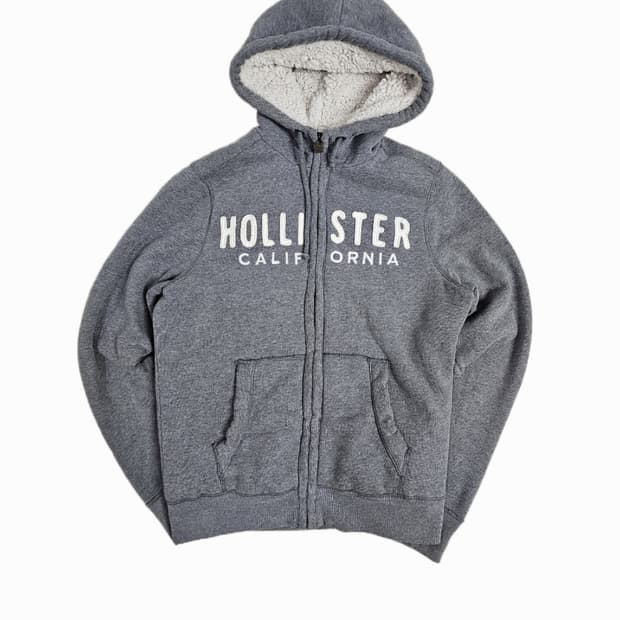 [L] 홀리스터 네이비 셰르파 양털 안감 후드 집업