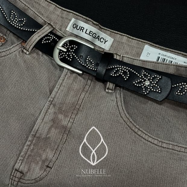 🌗 Flower stud belt / 플라워 스터드 웨스턴 벨트