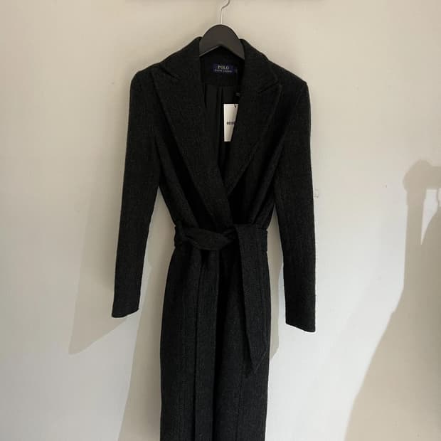 폴로 해링본 코트