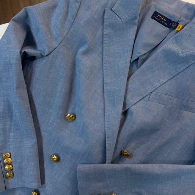 폴로 랄프로렌 더블 브레스티드 금장 자켓