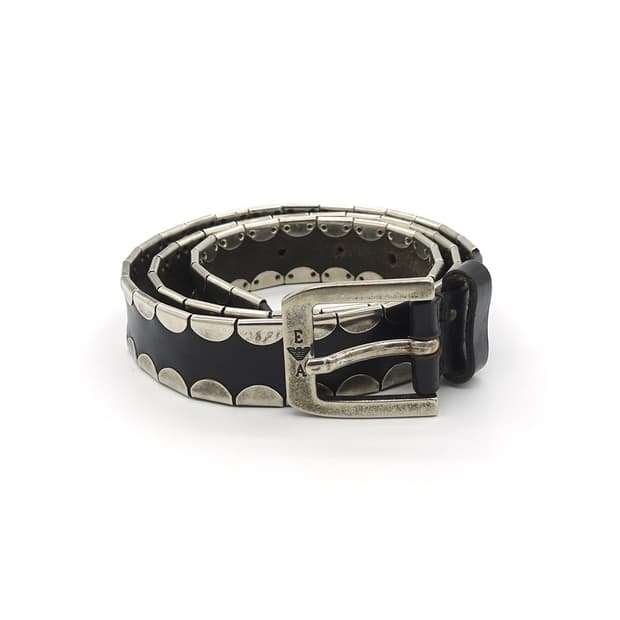 EMPORIO ARMANI 엠포리오 아르마니 아티잔 스터드 벨트 블랙