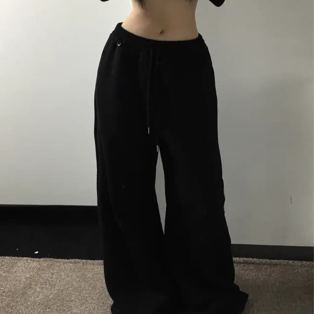 폴링업 베이직 투웨이 와이드 롱 키링 트레이닝 팬츠