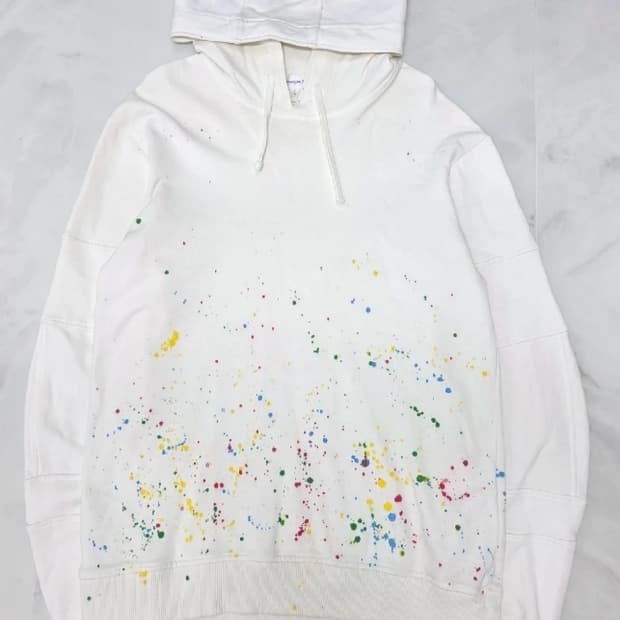 꼼데가르송 페인트 후드티 100