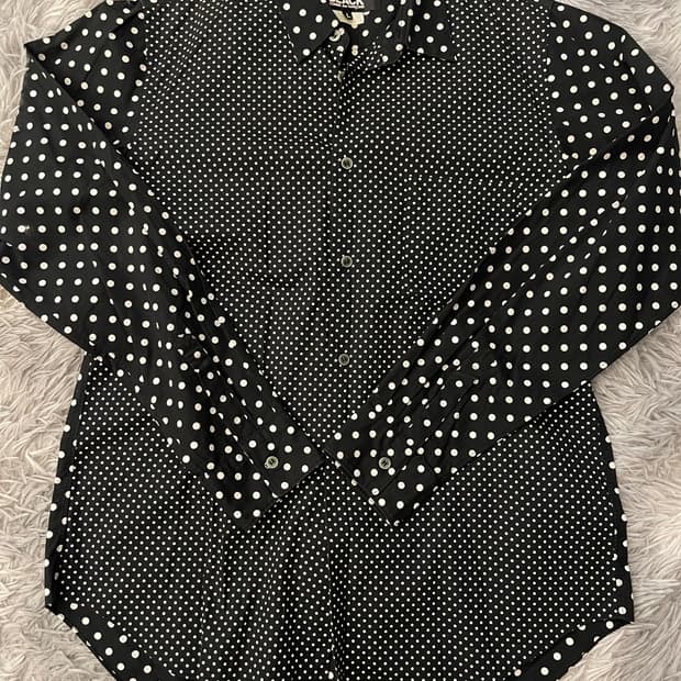 꼼데가르송 도트 셔츠