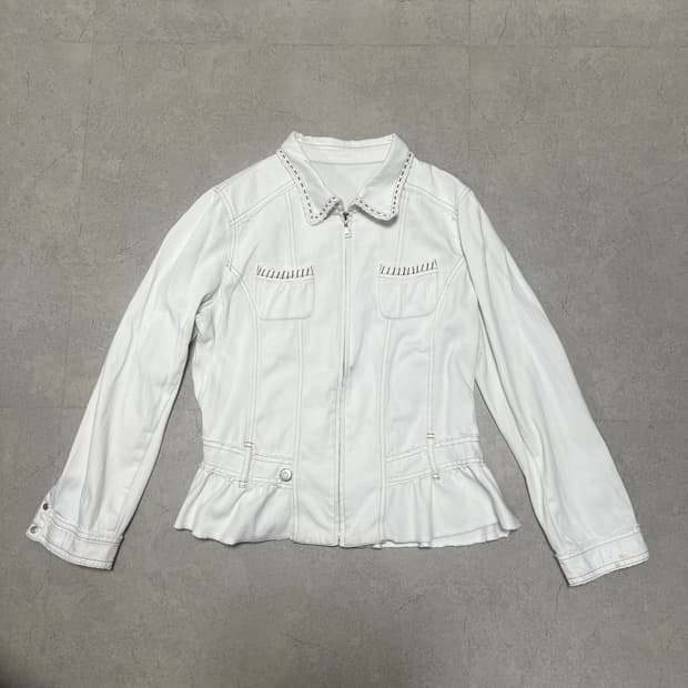 화이트 스티치 자켓