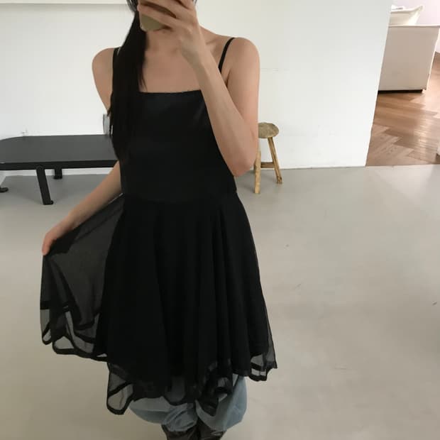 Vintage black sleeveless one-piece