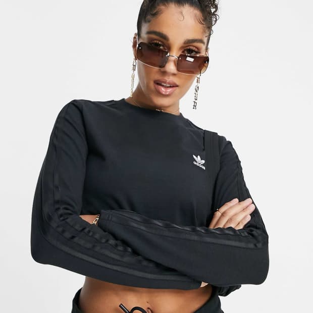 아디다스 오리지널 롱슬리브 티셔츠 블랙 XL