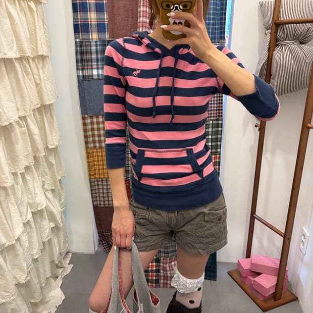 아베크롬비 단가라 칠부 후드티