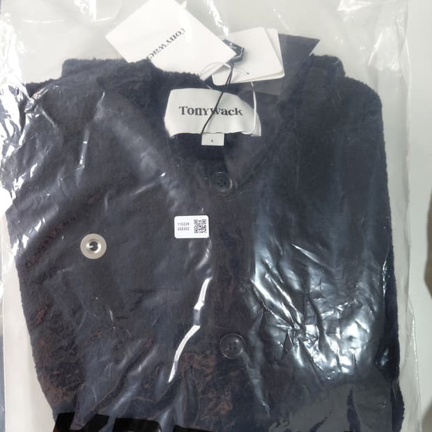 토니웩 알파카 브러쉬드 가디건 블랙 L 새상품