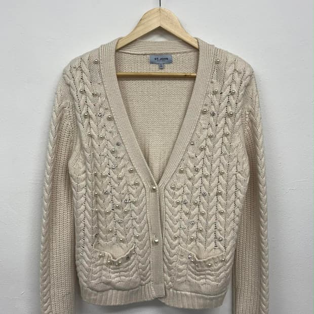 [55] 센존 블루라벨 21년 신형 펄 케이블 니트 가디건